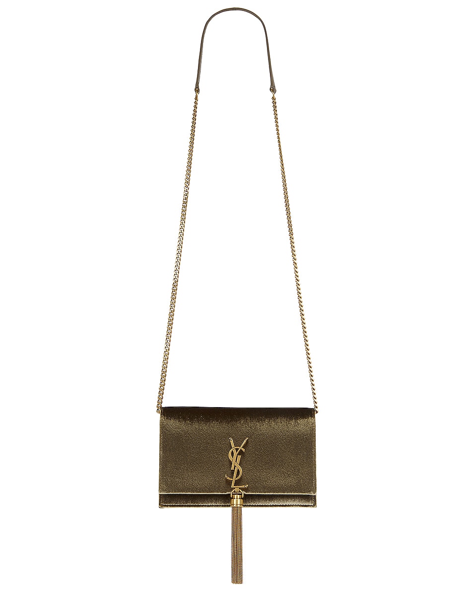 Image 1 of Saint Laurent Kate Tassel Chain Bag in Dark Vintage Olive
