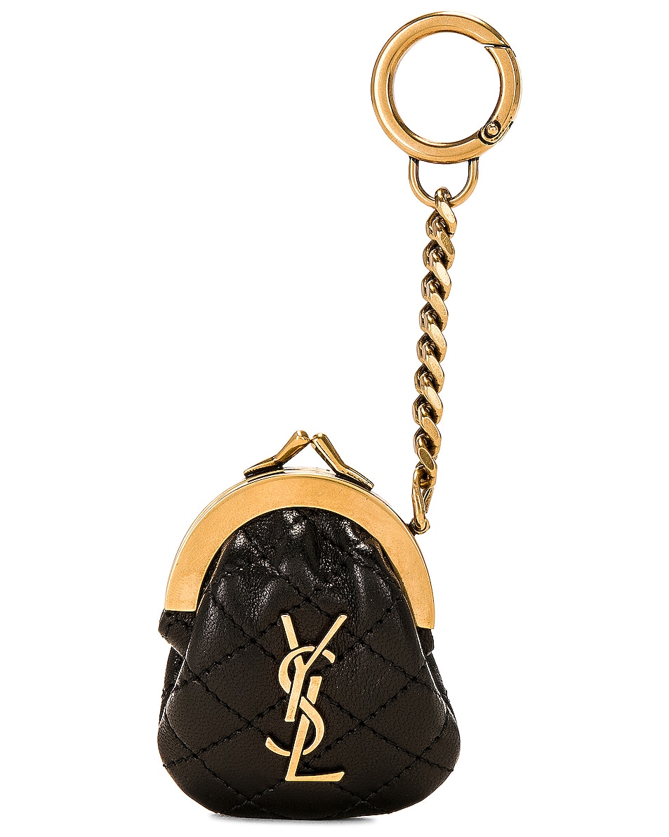 Image 1 of Saint Laurent Gaby Key Pouch in Nero
