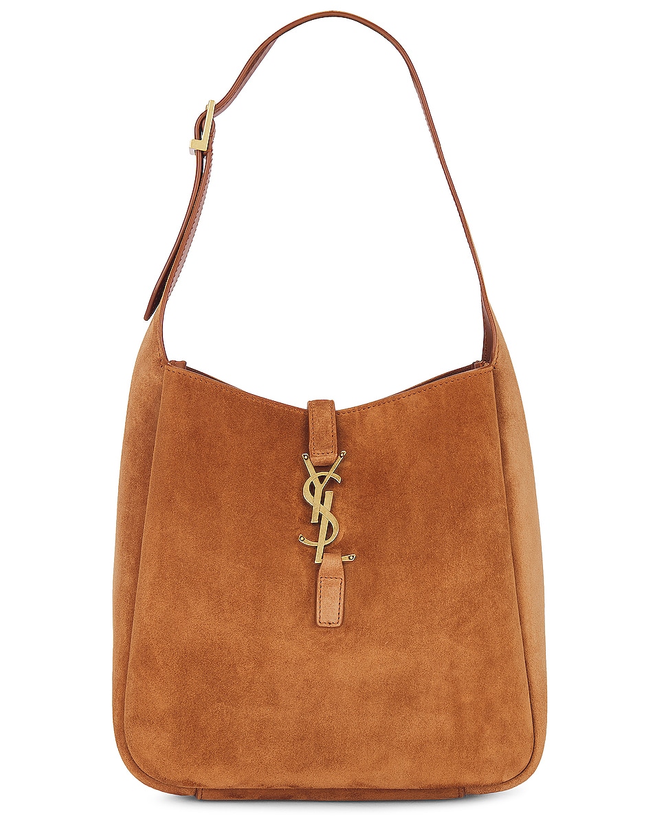 Image 1 of Saint Laurent Small Le 5 A 7 Hobo Bag in Brown Caramel