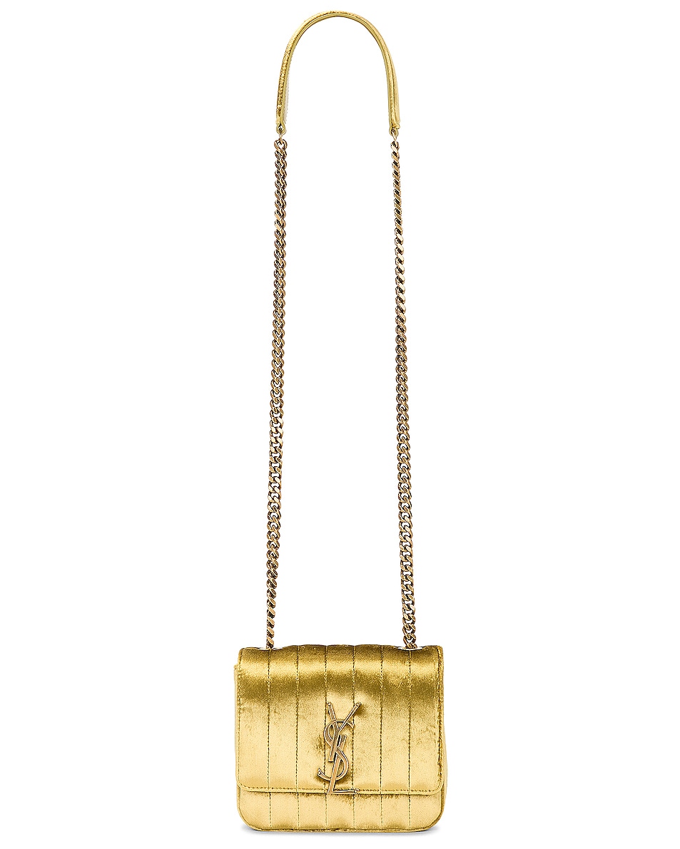 Image 1 of Saint Laurent Small Vicky Chain Bag in Anis