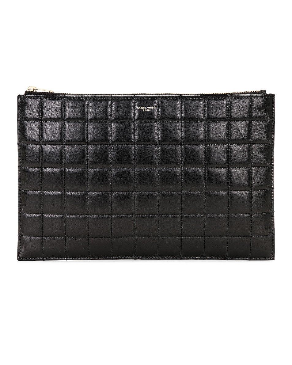 Image 1 of Saint Laurent Tablet Pouch in Nero