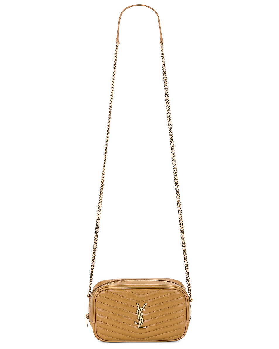 Image 1 of Saint Laurent Mini Lou With Chain Bag in Tabac Brown
