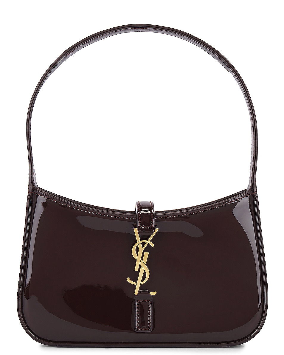 Image 1 of Saint Laurent Mini Le 5 A 7 Hobo Bag in Spicy Chocolate