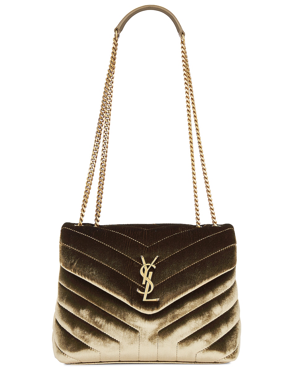 Image 1 of Saint Laurent Small Loulou Chain Bag in Dark Vintage Olive