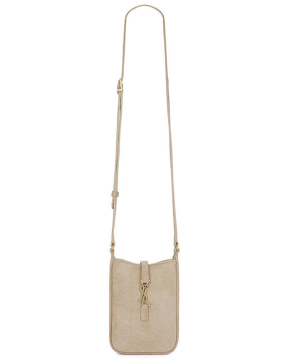 Image 1 of Saint Laurent Mini Le 5 A 7 Mini Vertical Bag in Matt Gold