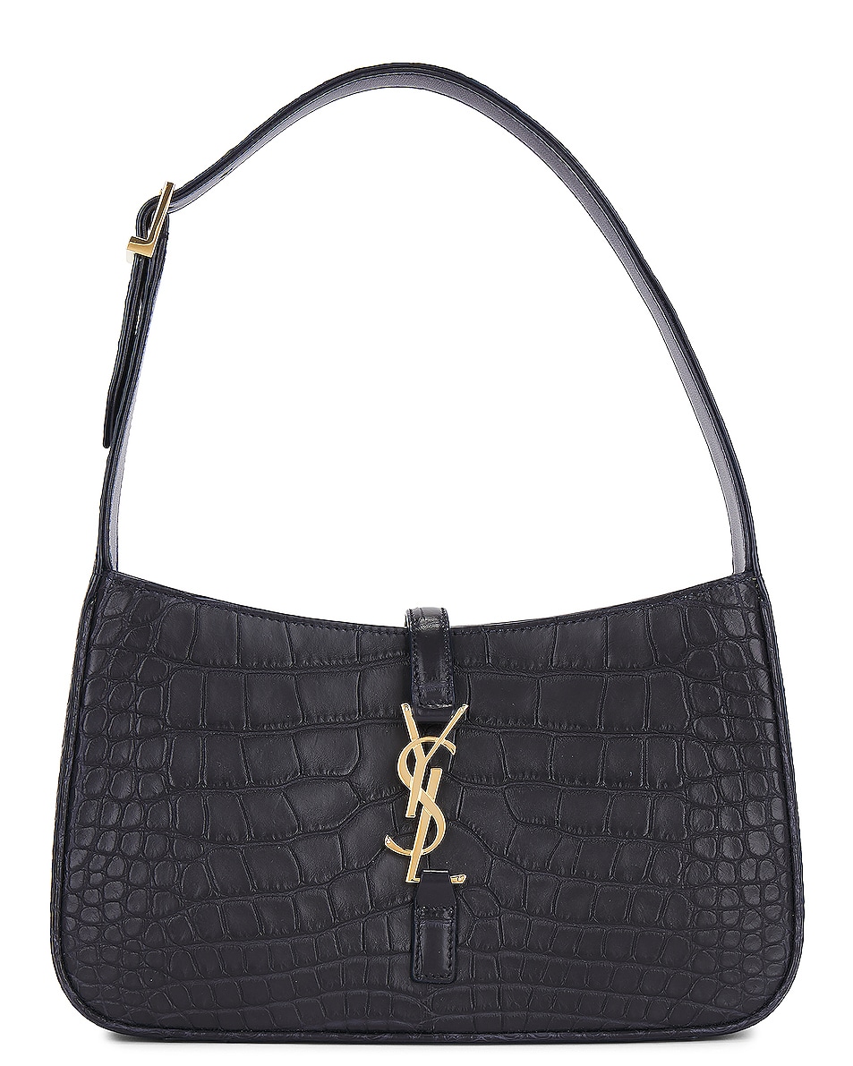 Image 1 of Saint Laurent Le 5 A 7 Alligator Hobo Bag in Notte