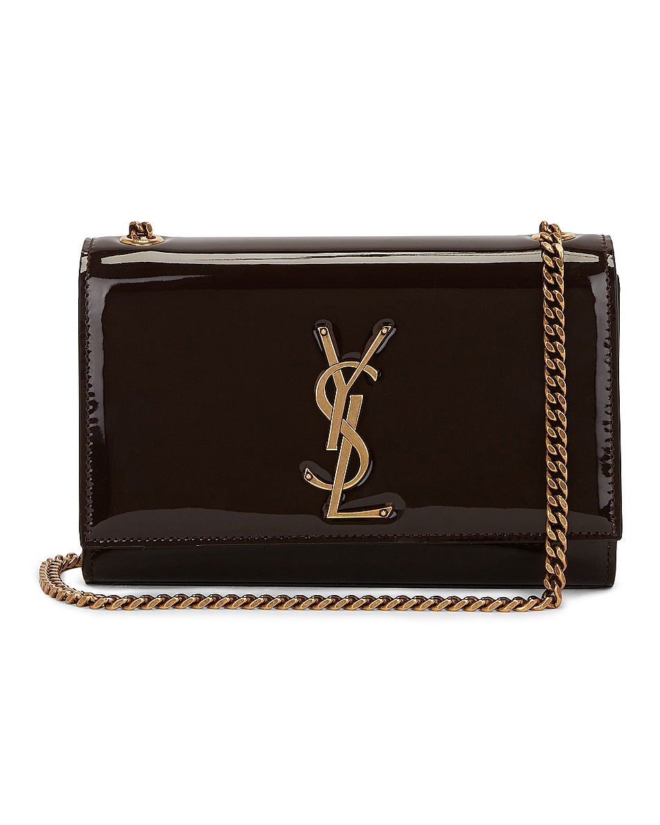 Image 1 of Saint Laurent Small Kate Chain Bag in Spicy Chocolate