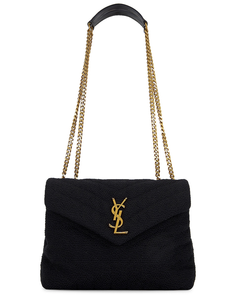 Image 1 of Saint Laurent Small Loulou Chain Bag in Noir
