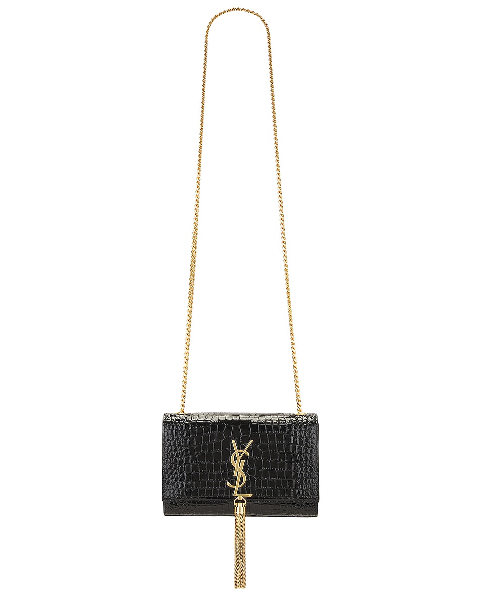 Image 1 of Saint Laurent Small Kate Tassel Chain Bag in Noir