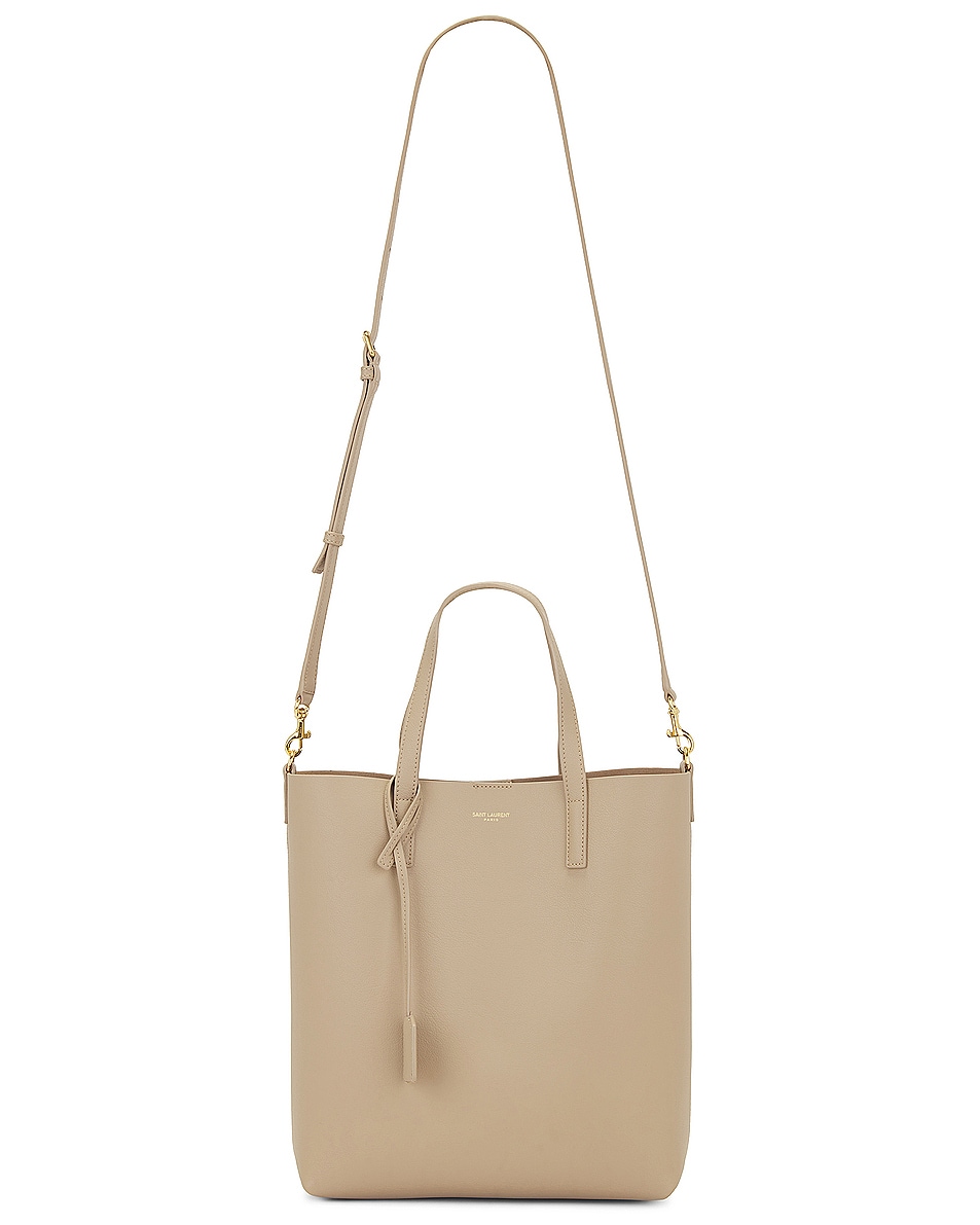 Image 1 of Saint Laurent Toy North South Shopping Tote Bag in Dark Beige