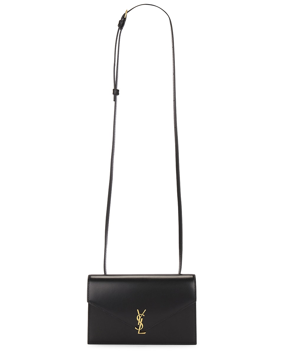 Image 1 of Saint Laurent Mini Envelope Crossbody Bag in Black