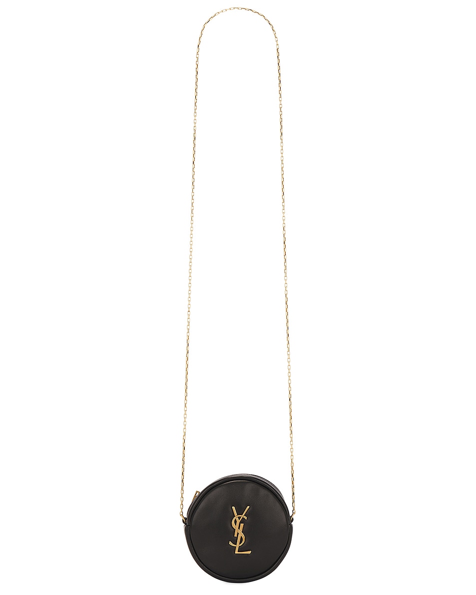 Image 1 of Saint Laurent Round Zip Chain Bag in Nero