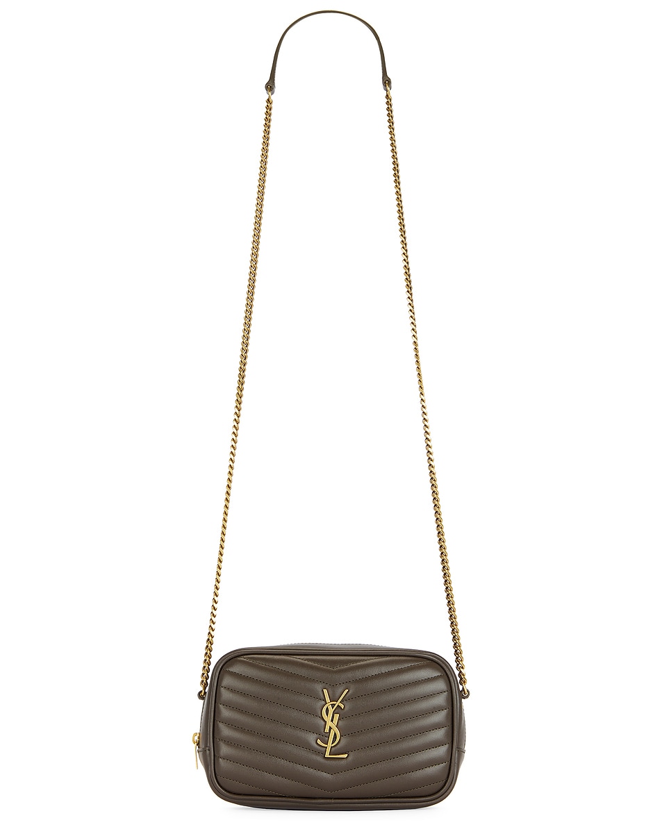 Image 1 of Saint Laurent Mini Lou Chain Bag in Light Musk