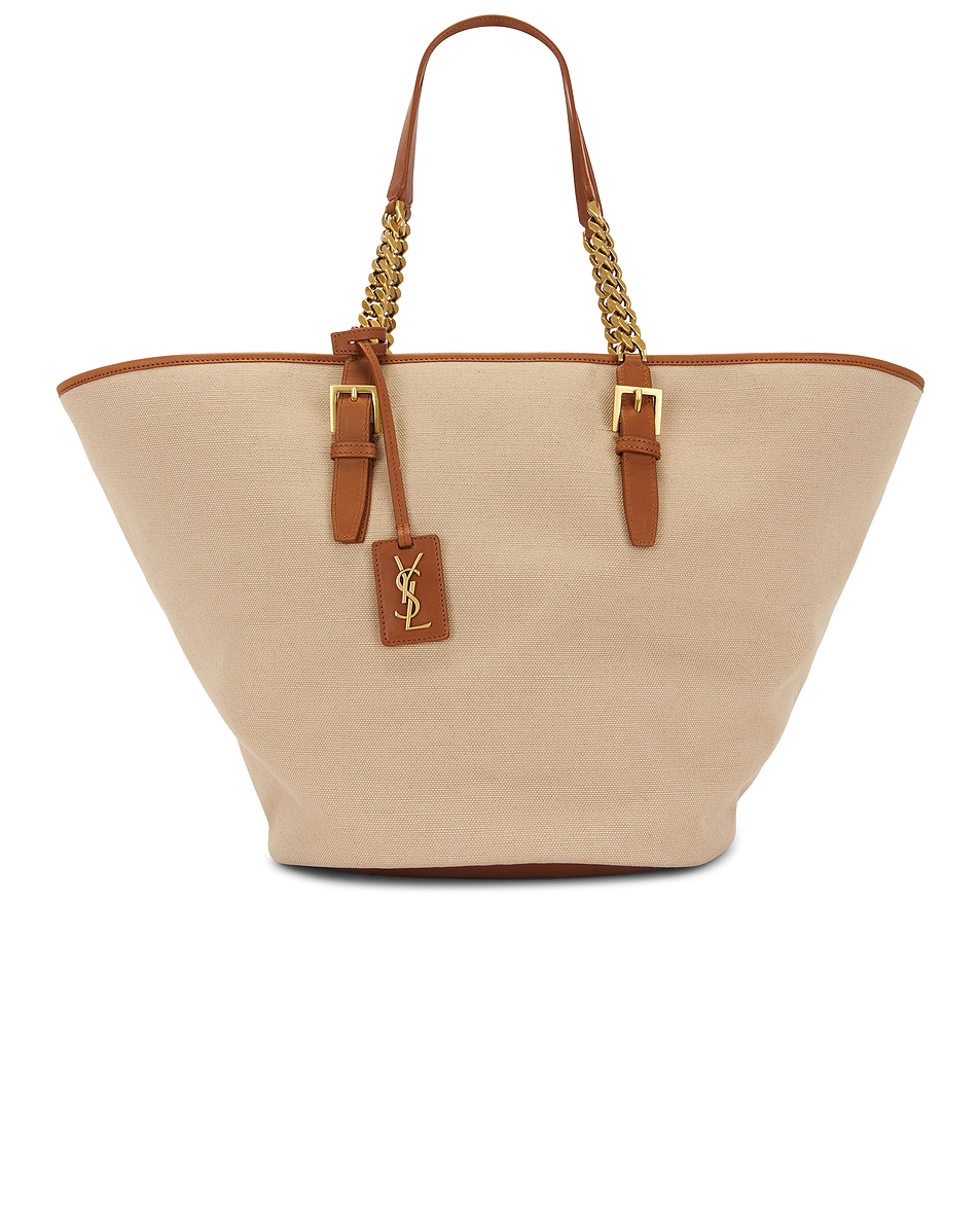 Image 1 of Saint Laurent Lauren Cabas Bag in Desert Dust & Brick