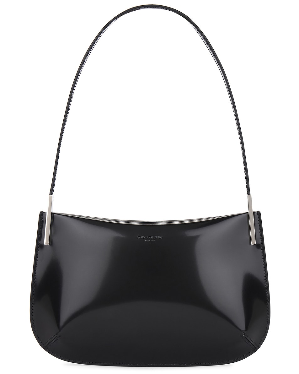 Image 1 of Saint Laurent Mini Flat Shoulder Bag in Nero