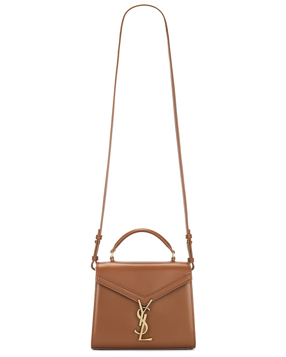 Image 1 of Saint Laurent Mini Cassandra Top Handle Bag in Fox