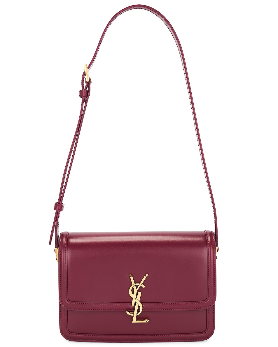 Image 1 of Saint Laurent Medium Solferino Satchel Bag in Dark Bordeaux