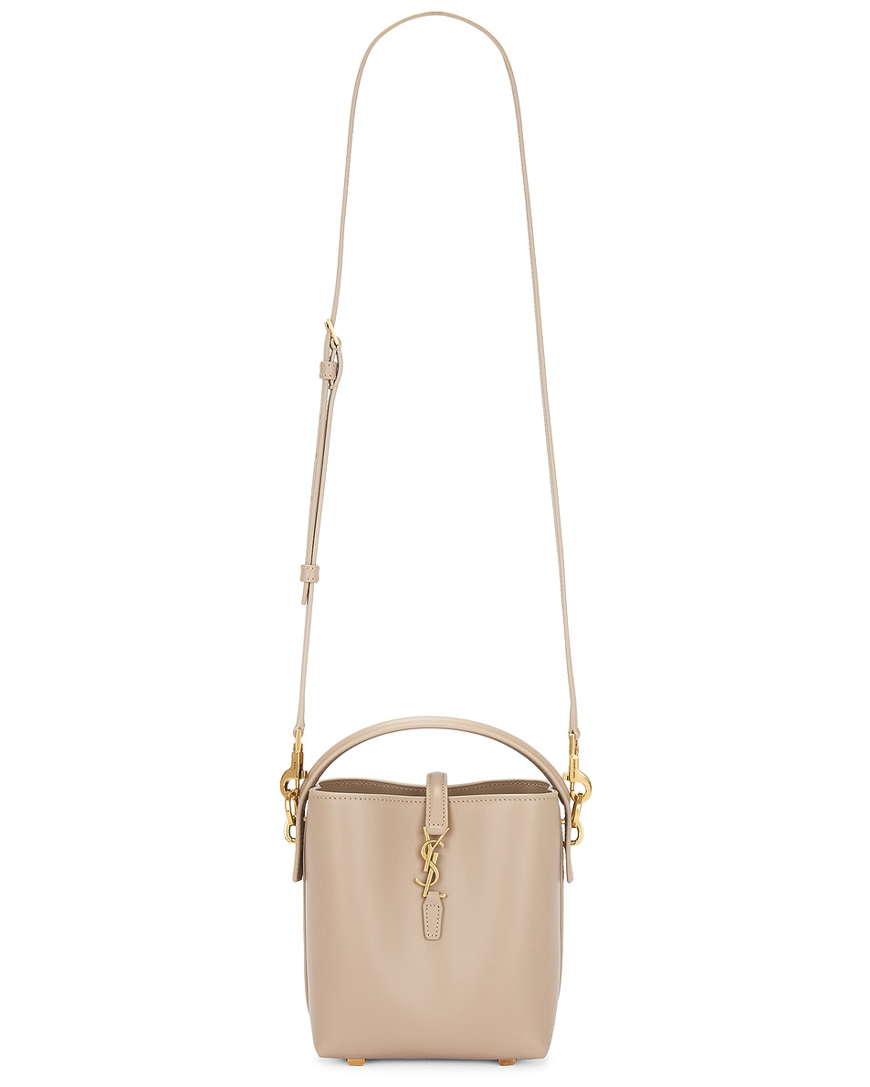 Image 1 of Saint Laurent Mini Le 37 Bucket Bag in Dark Beige
