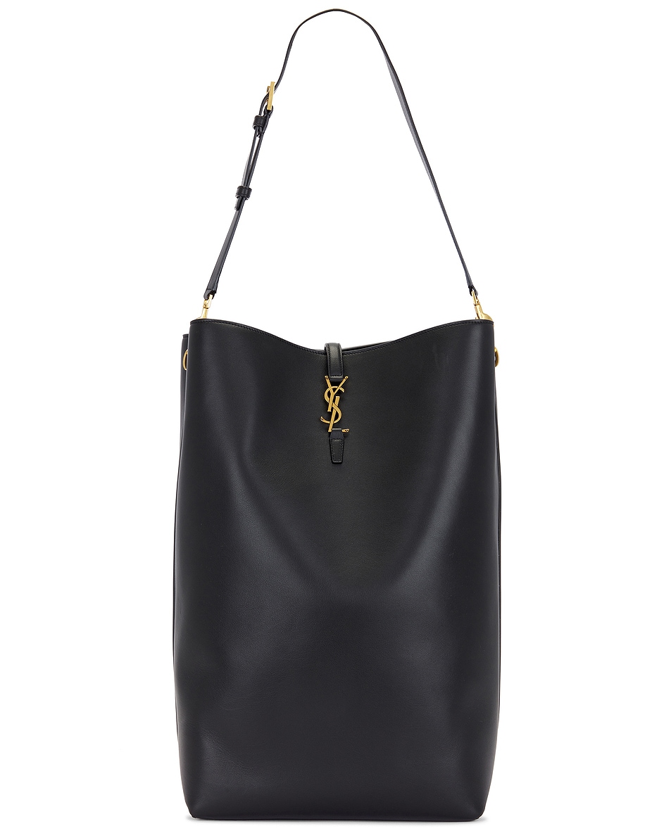 Image 1 of Saint Laurent Le 37 Oversized Bucket Bag in Nero