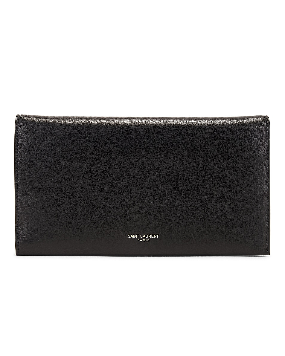 Image 1 of Saint Laurent Travel Wallet in Nero