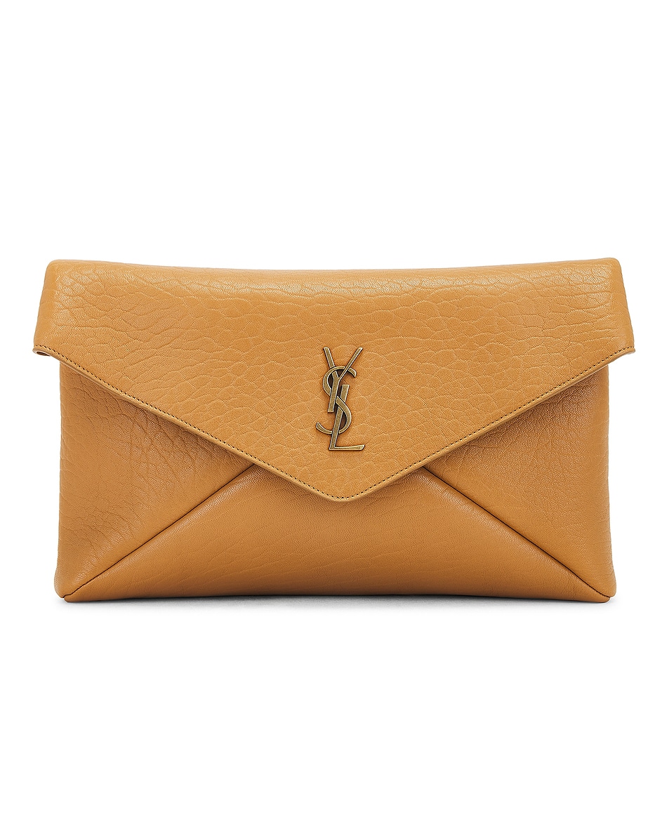 Image 1 of Saint Laurent Large Envelope Pouch in Dark Sun