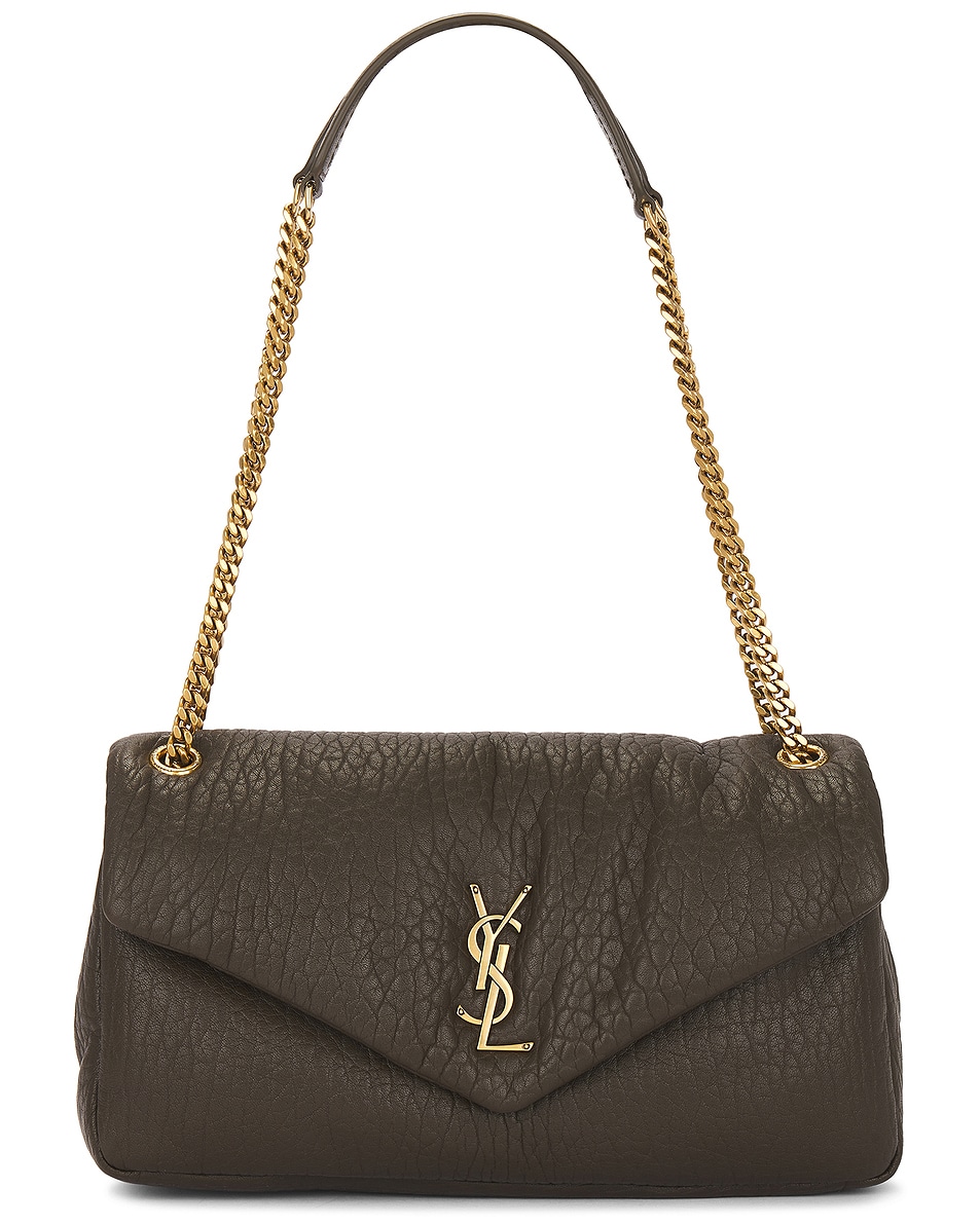 Image 1 of Saint Laurent Medium Calypso Chain Bag in Light Musk