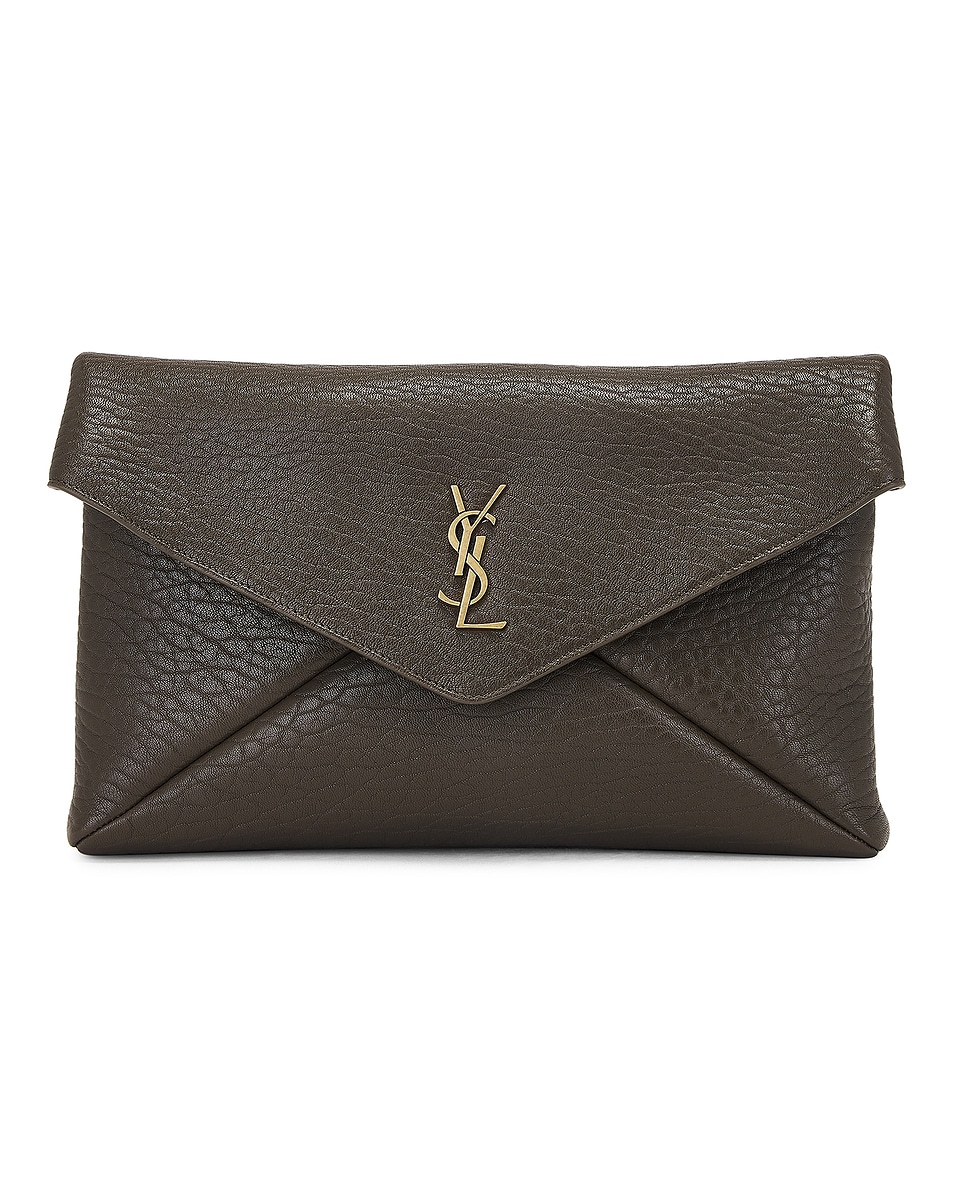 Image 1 of Saint Laurent Large Envelope Pouch in Light Musk