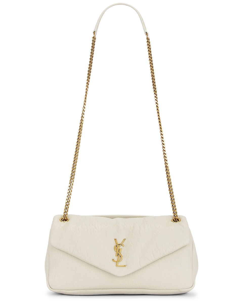 Image 1 of Saint Laurent Medium Calypso Chain Bag in Crema Soft