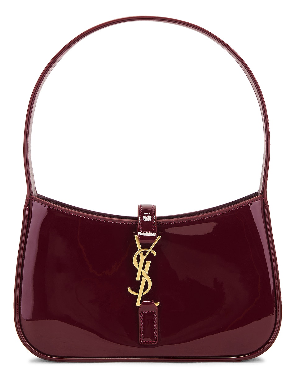 Image 1 of Saint Laurent Mini Le 5 a 7 Hobo Bag in Red Grenat