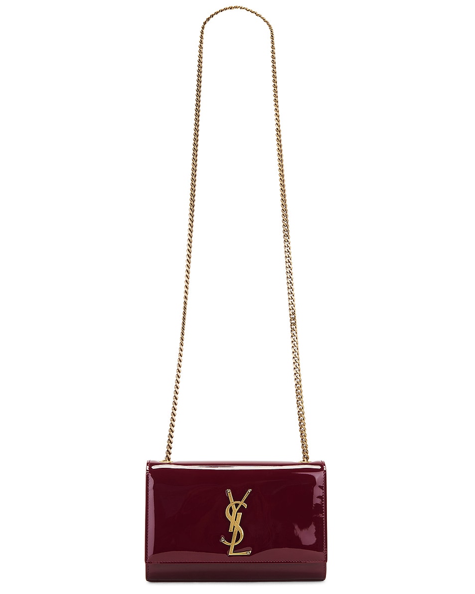 Image 1 of Saint Laurent Small Kate Chain Bag in Red Grenat