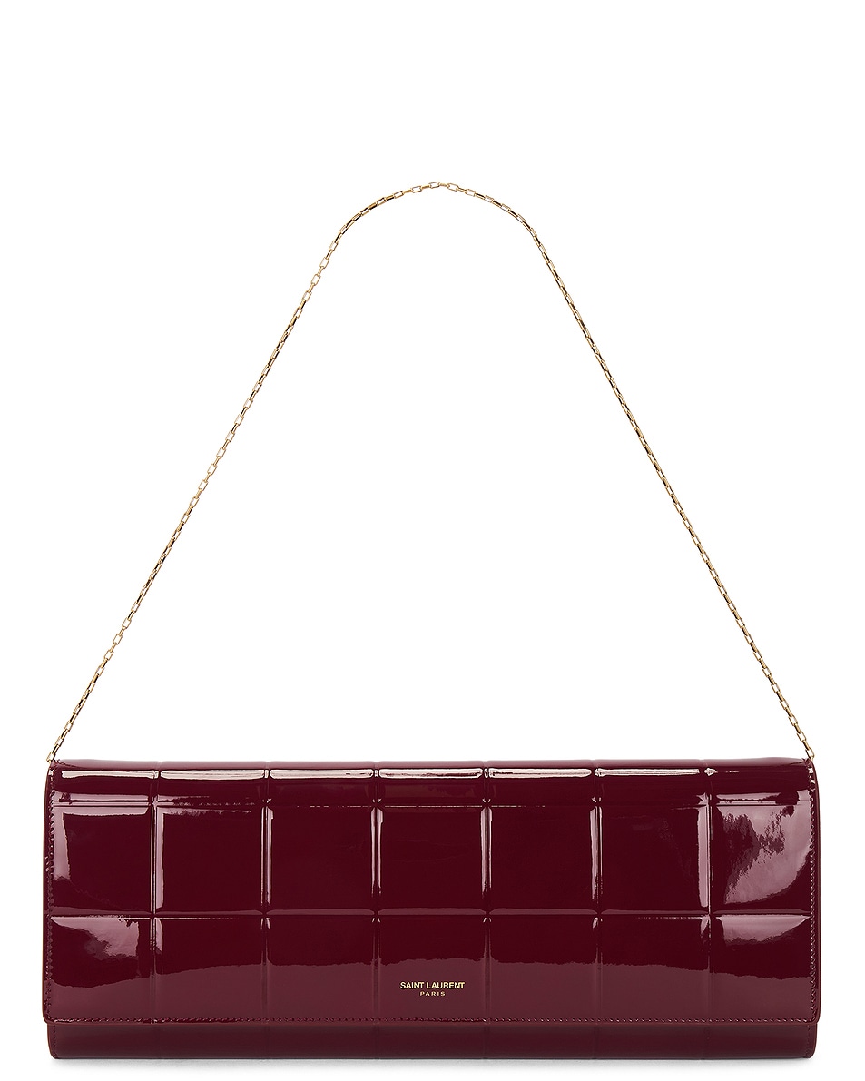 Image 1 of Saint Laurent Chain Pouch in Red Grenat