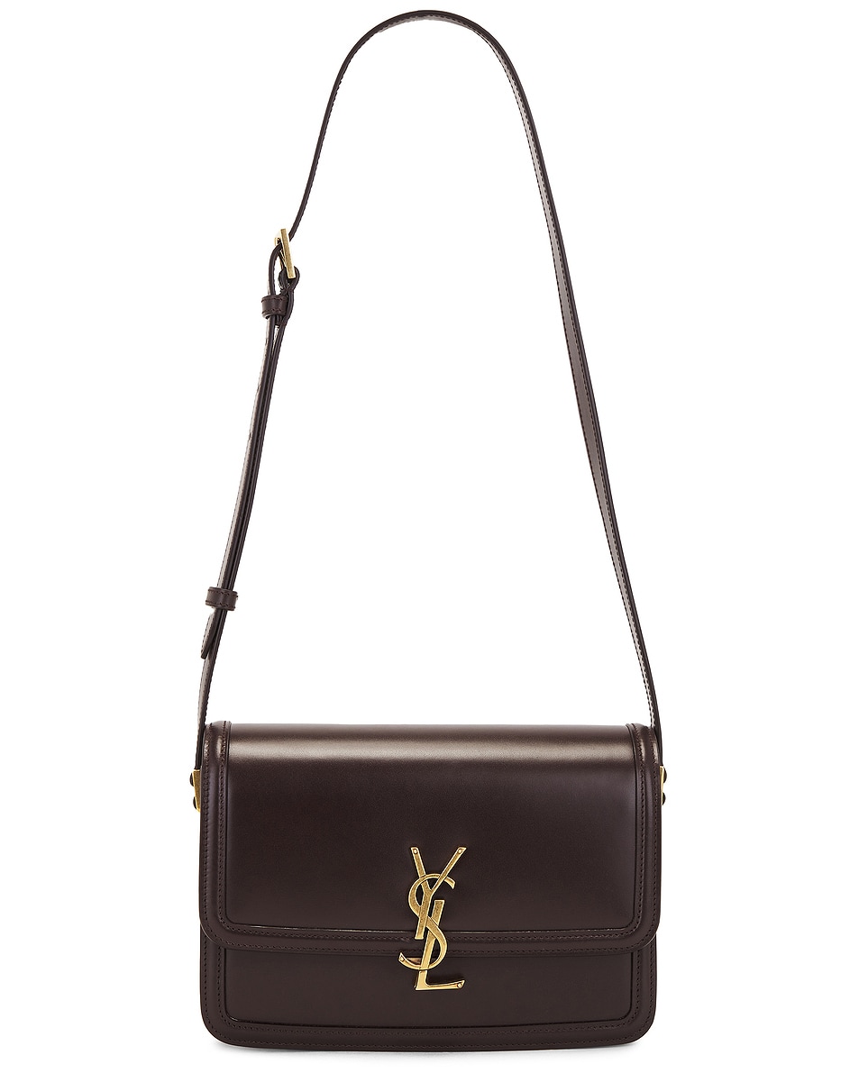 Image 1 of Saint Laurent Medium Solferino Satchel Bag in Dark Sweet Choco