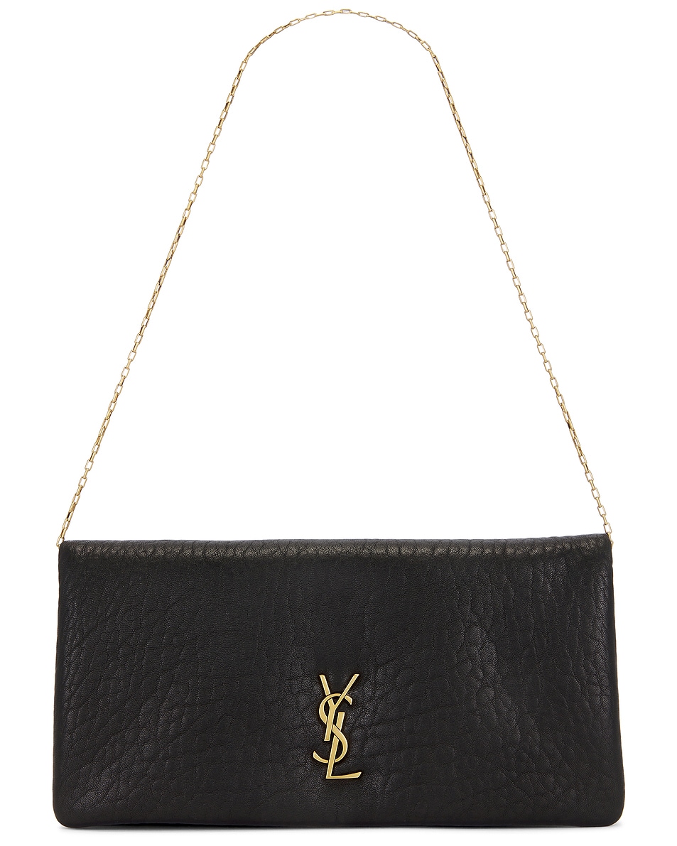 Image 1 of Saint Laurent Small Pouch On Chain in Nero