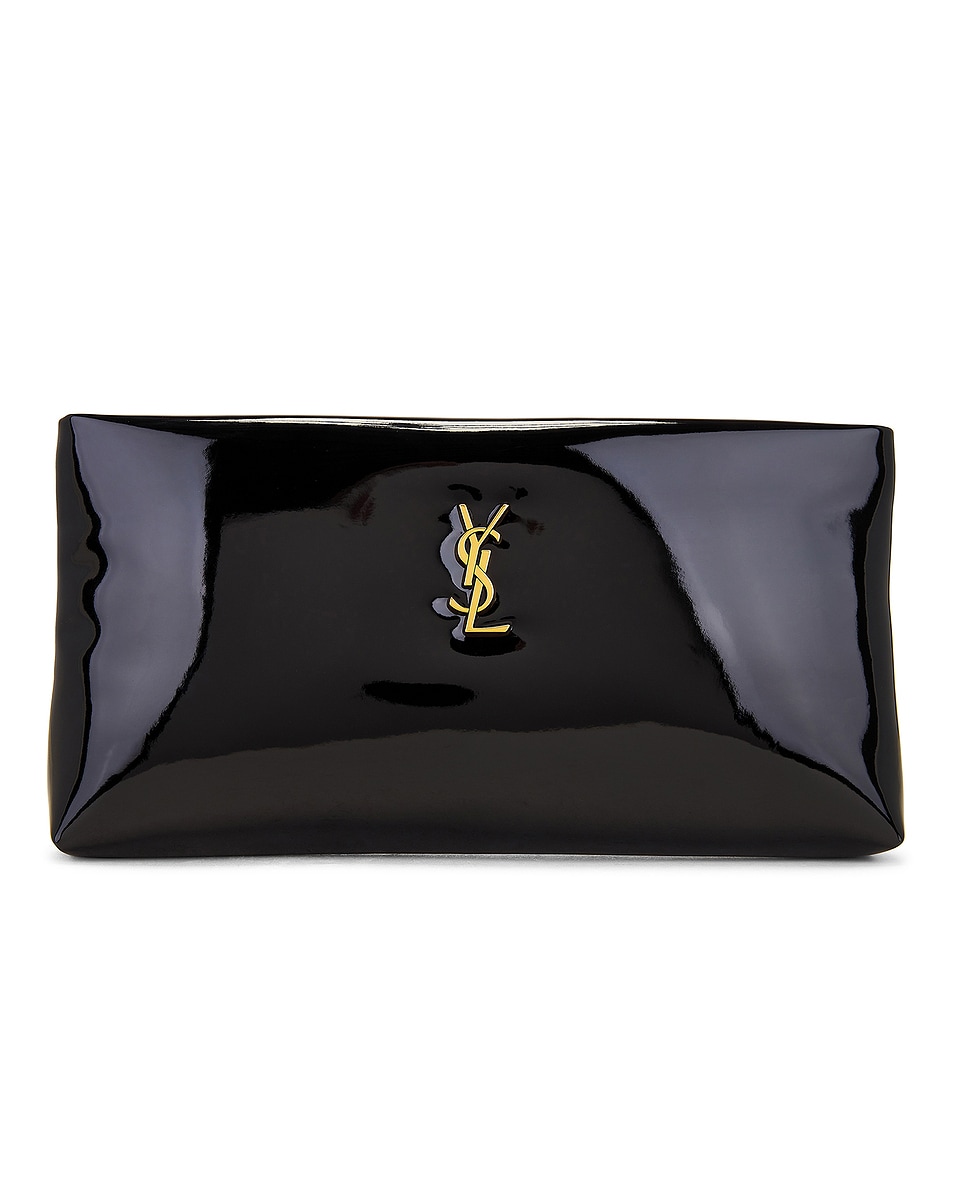 Image 1 of Saint Laurent Long Zipped Pouch in Noir