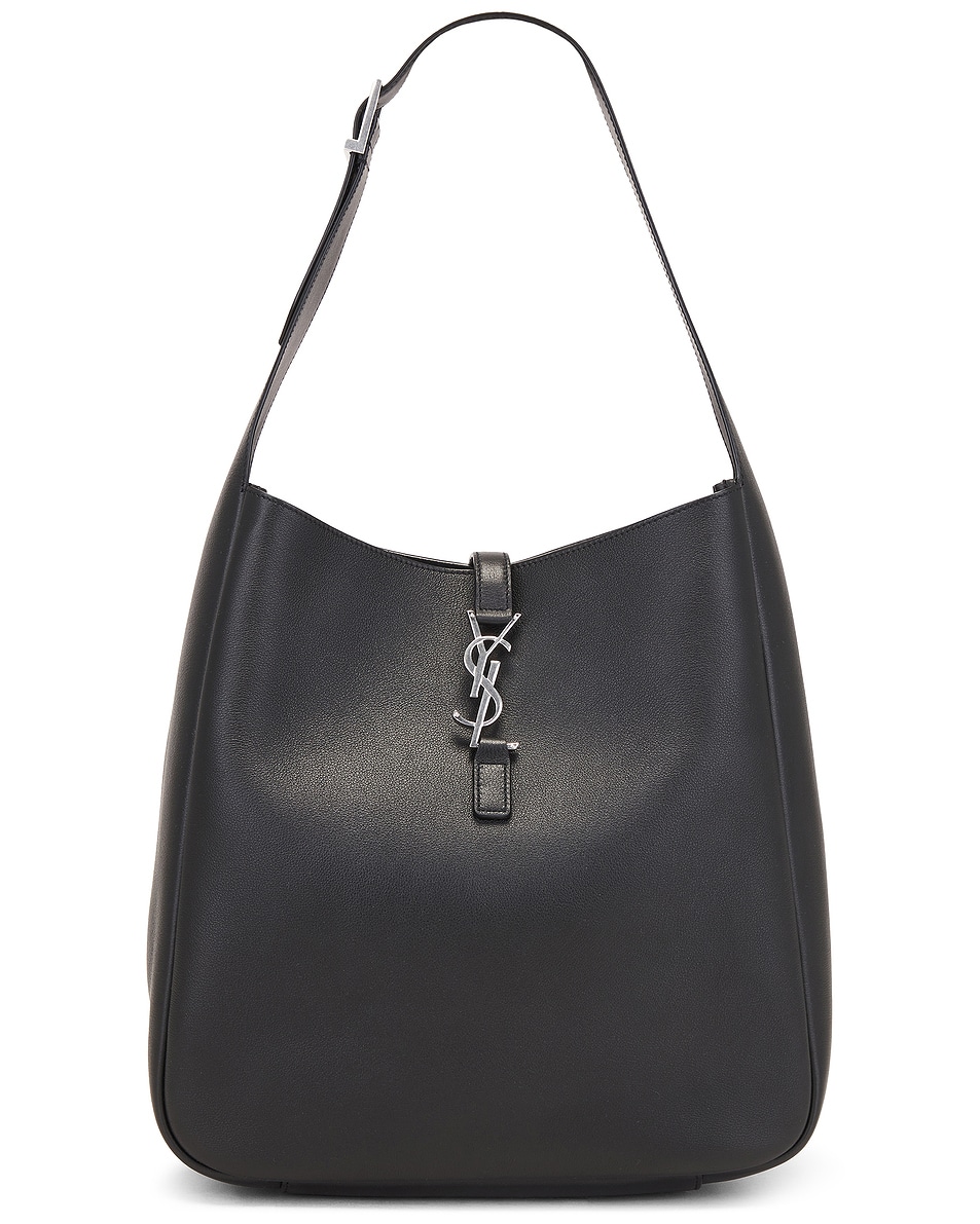 Image 1 of Saint Laurent Large Le 5 A 7 Supple Hobo Bag in Nero