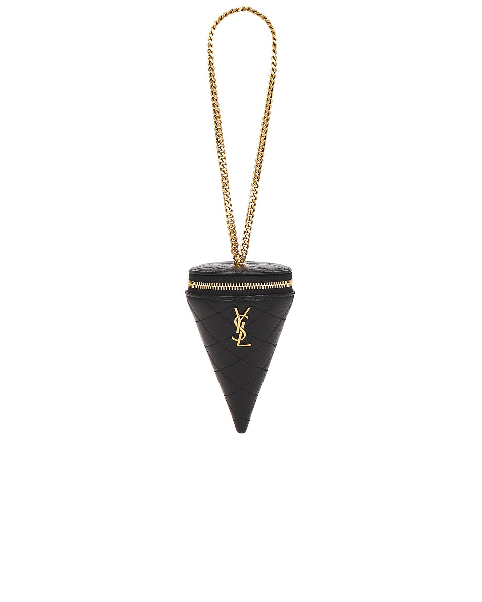 Image 1 of Saint Laurent Bag Charm in Nero