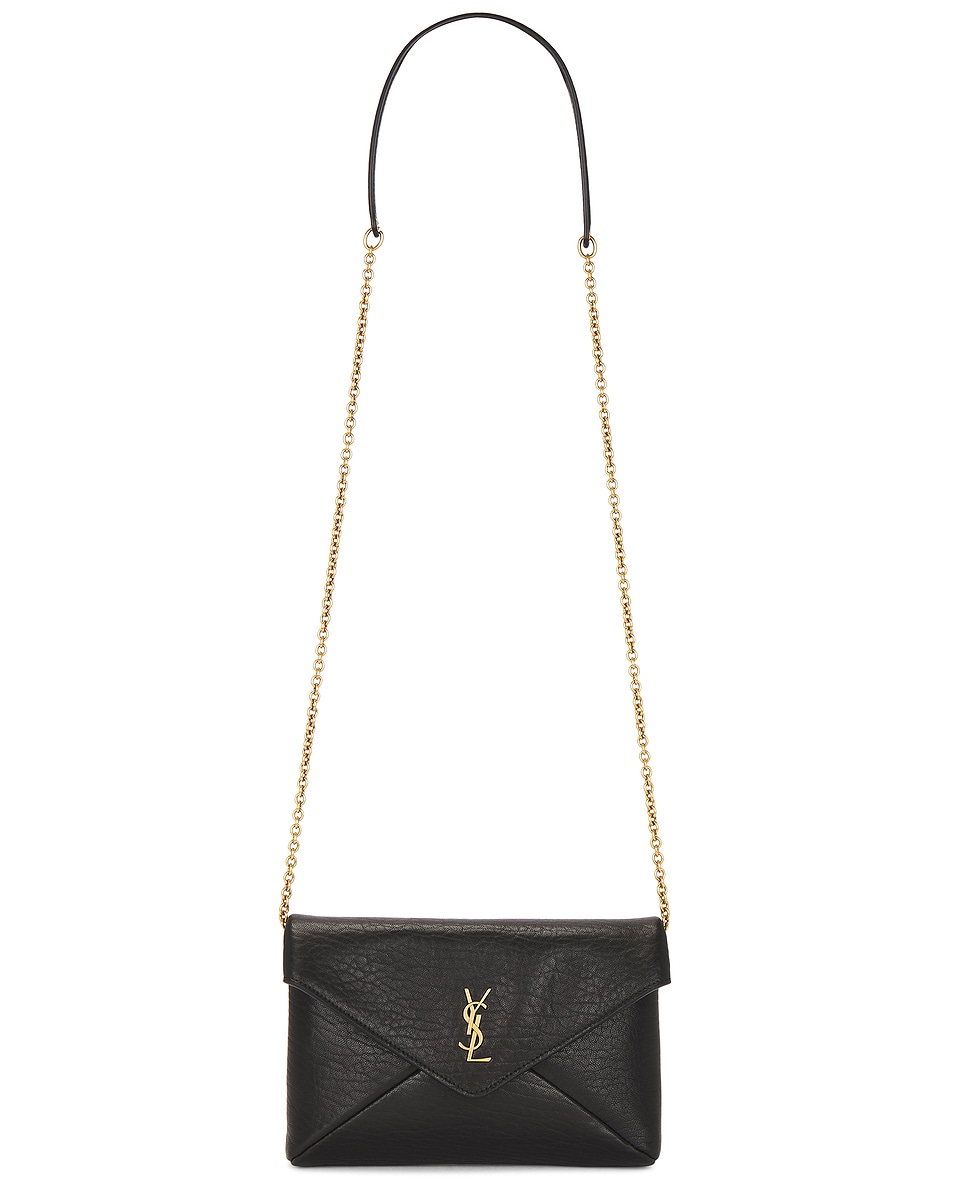 Image 1 of Saint Laurent Small Pouch On Chain in Nero