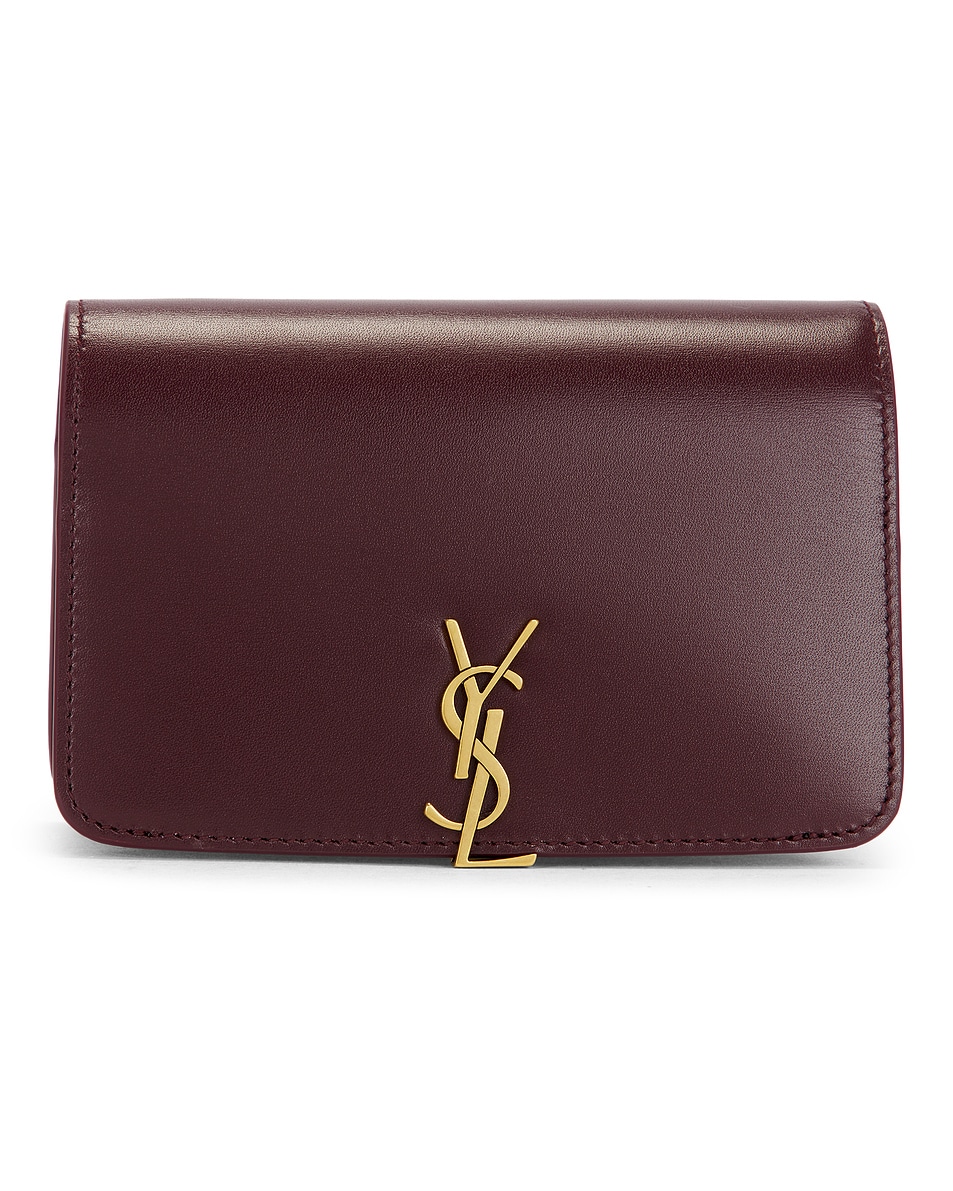 Image 1 of Saint Laurent Passport Case in Hot Wine