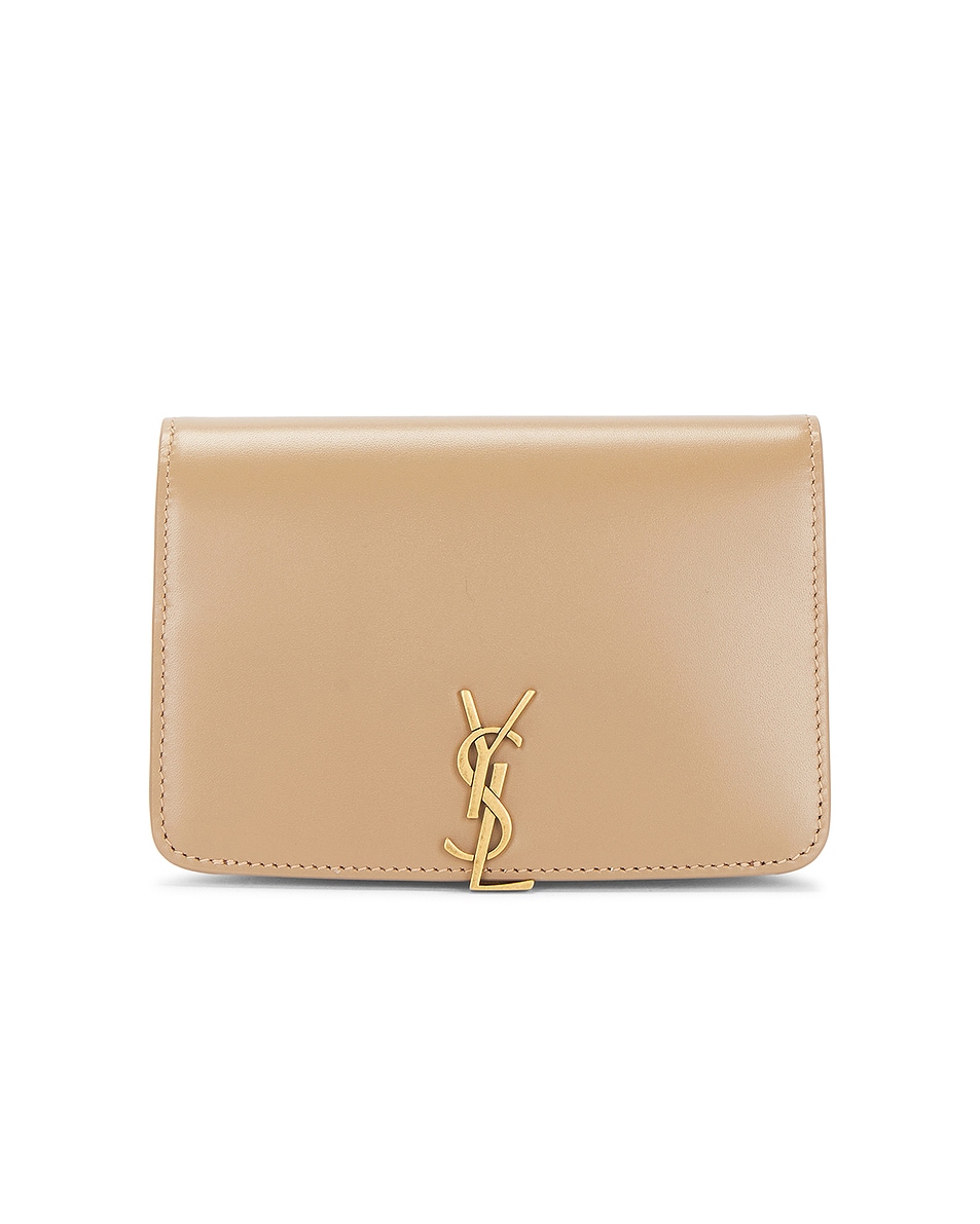 Image 1 of Saint Laurent Passport Case in Dark Toffee