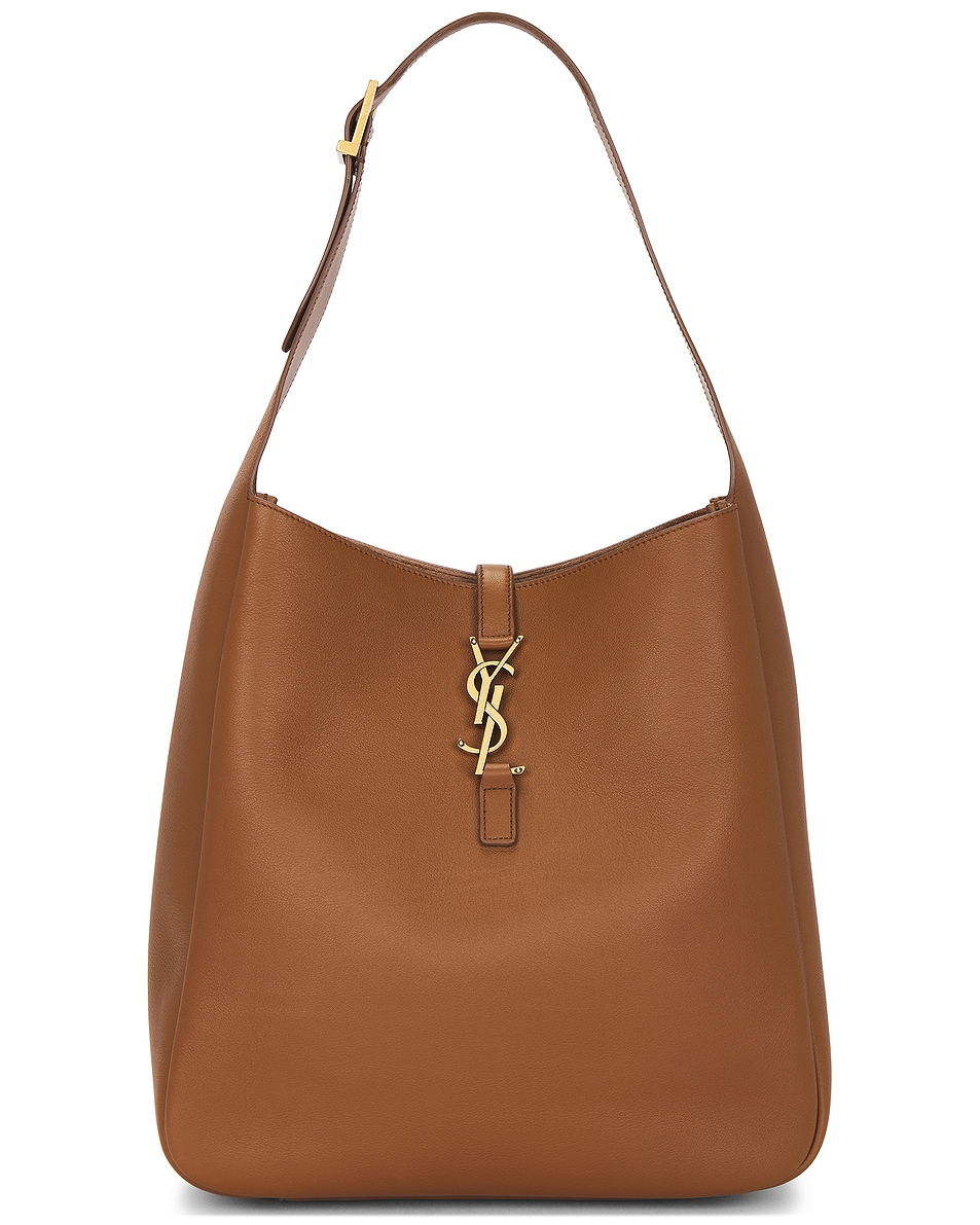 Image 1 of Saint Laurent Large Le 5 A 7 Supple Hobo Bag in Fox