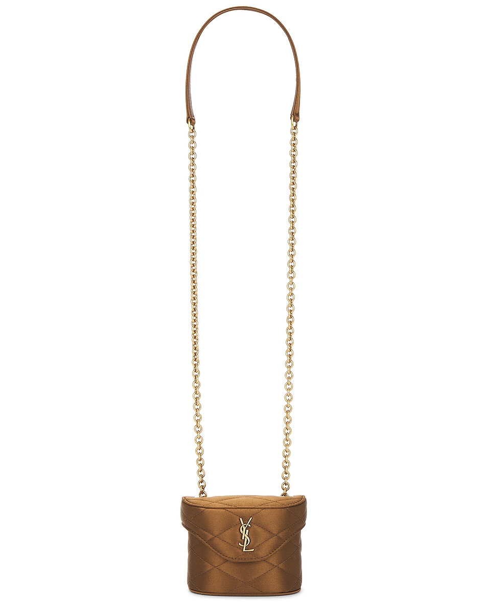 Image 1 of Saint Laurent Mini June Chain Bag in Bitter Cocoa