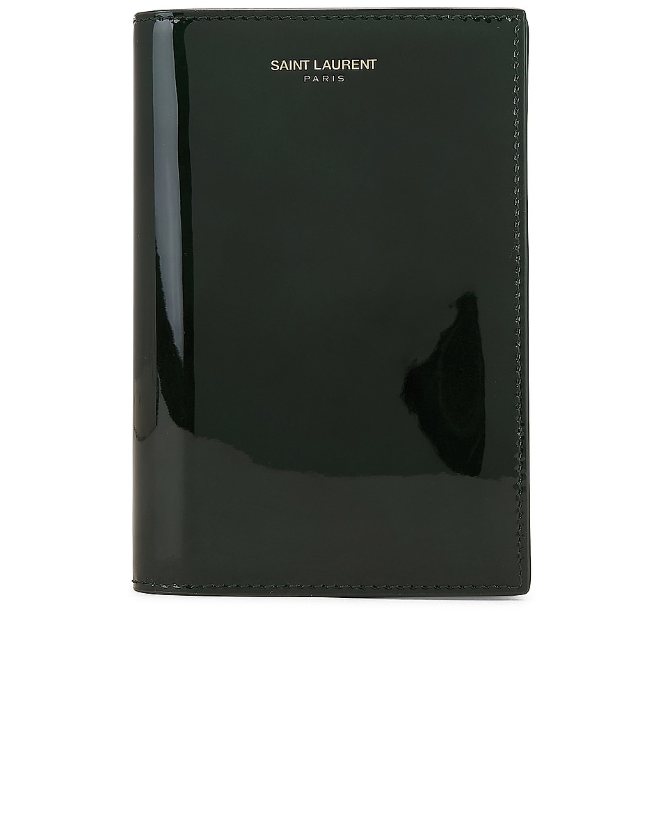 Saint Laurent Passport Case In Fir Leaf 