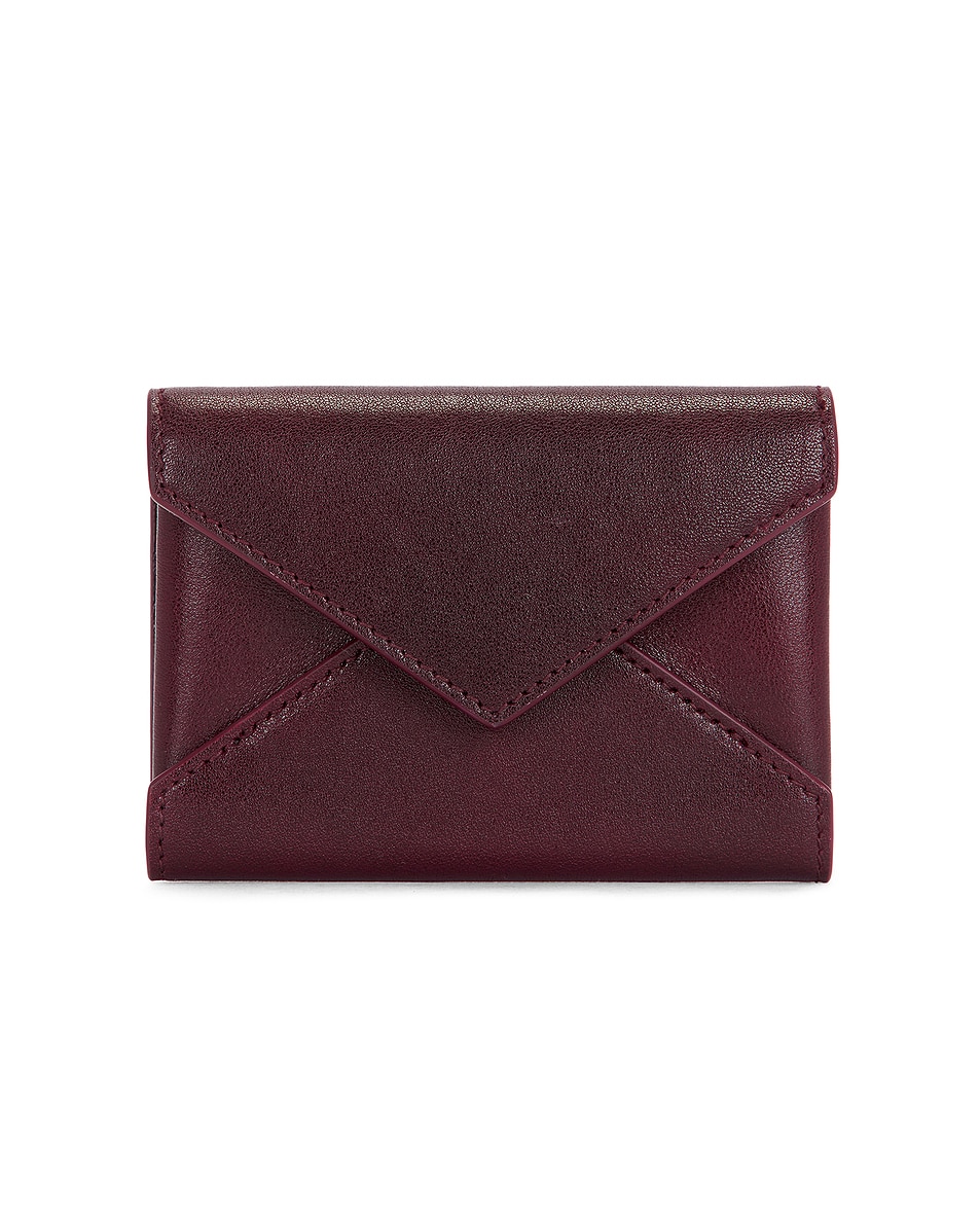 Image 1 of Saint Laurent Flap Card Case in Hot Wine