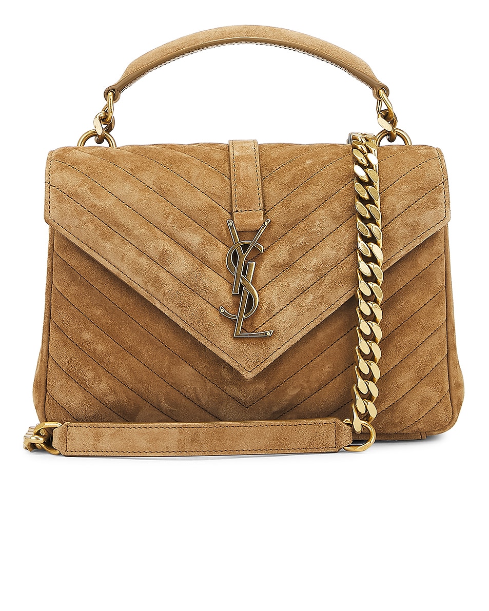 Image 1 of Saint Laurent Medium College Bag in Golden Leaf