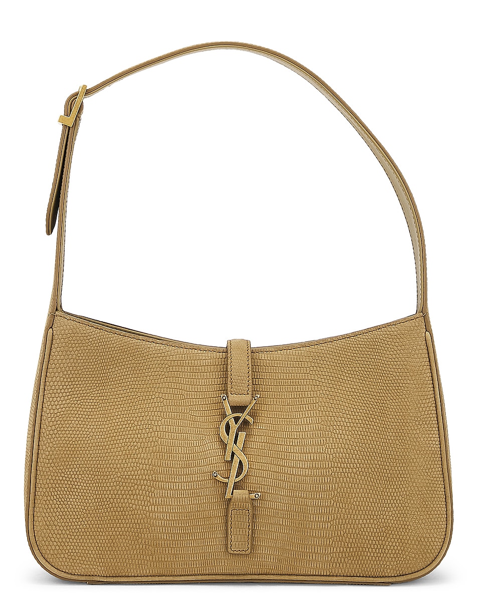 Image 1 of Saint Laurent Le 5 A 7 Hobo Bag in Gold Flake & Dark Gold Flake