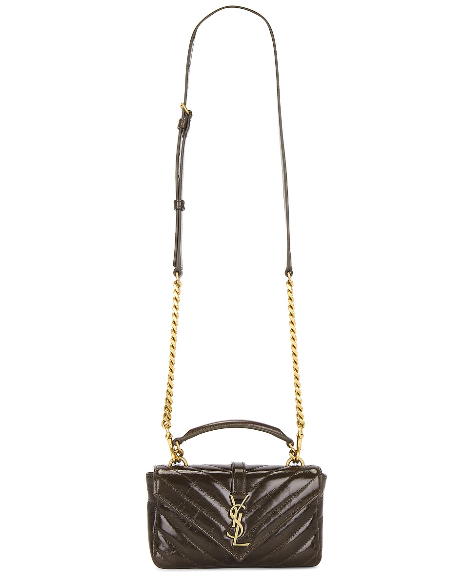Image 1 of Saint Laurent Mini College Chain Bag in Light Musk