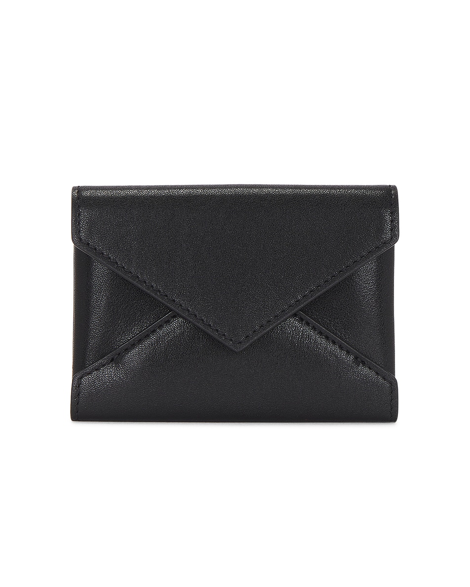 Image 1 of Saint Laurent Flap Card Case in Nero