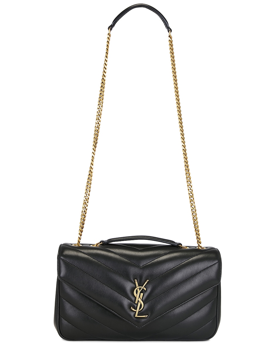 Image 1 of Saint Laurent Medium Loulou Chain Bag in Nero