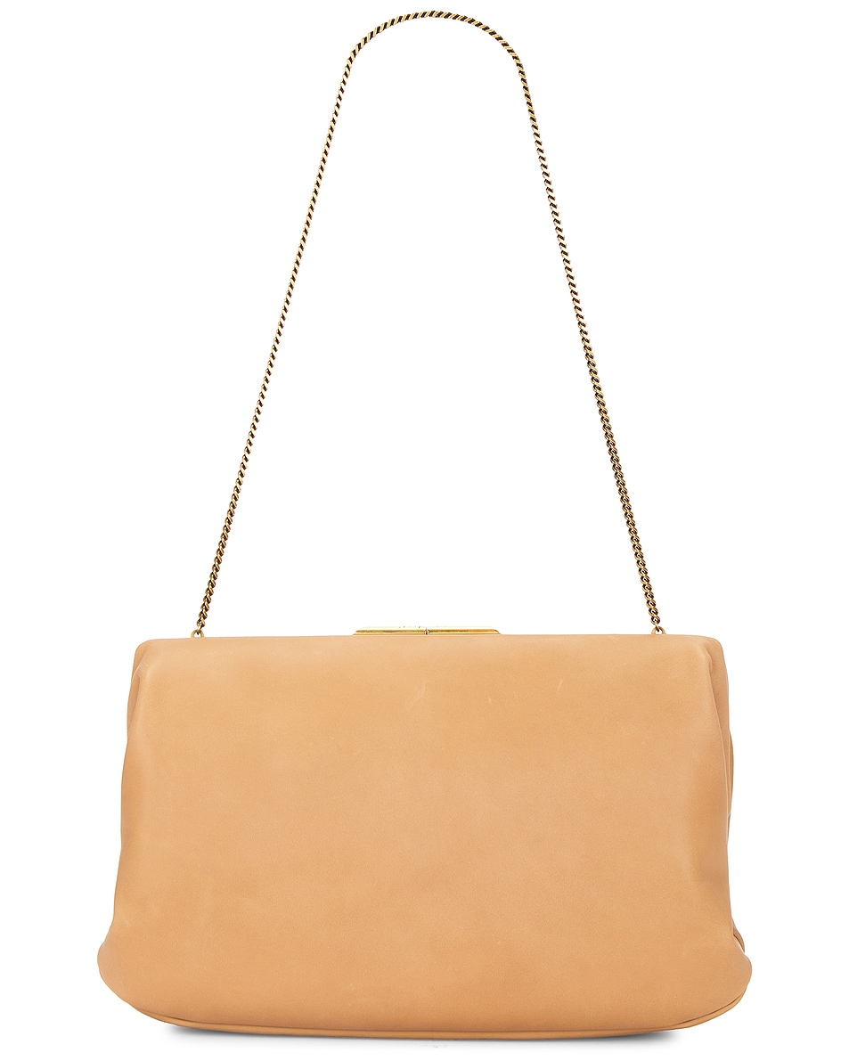 Image 1 of Saint Laurent Large Clutch in Coffee Foam