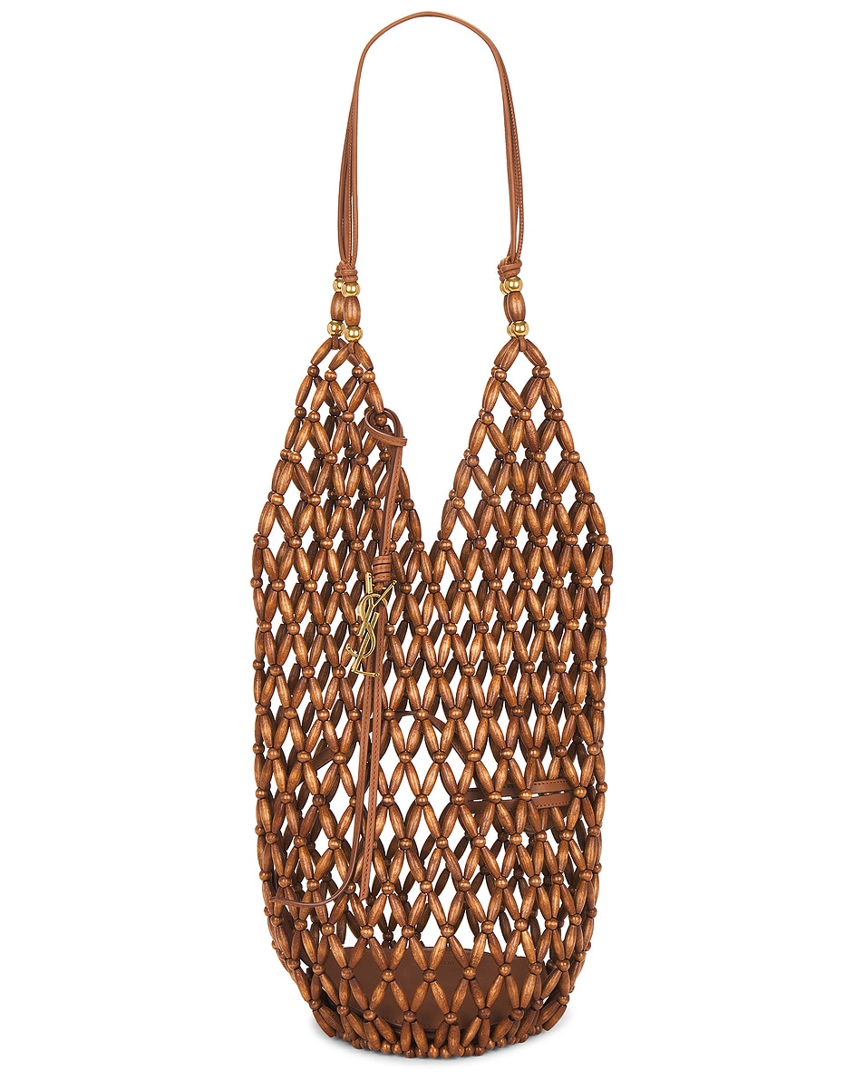 Image 1 of Saint Laurent Bucket Supple Bag in Tan Natural & Brick